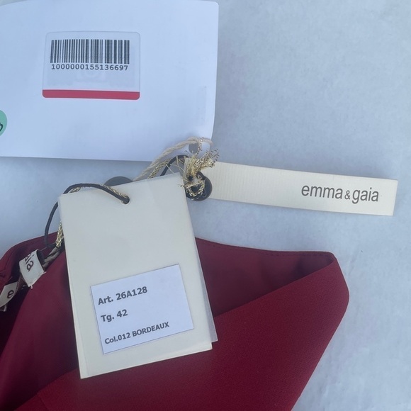 EMMA and Gaia Bordeaux Red Dress size 6 - Picture 10 of 13